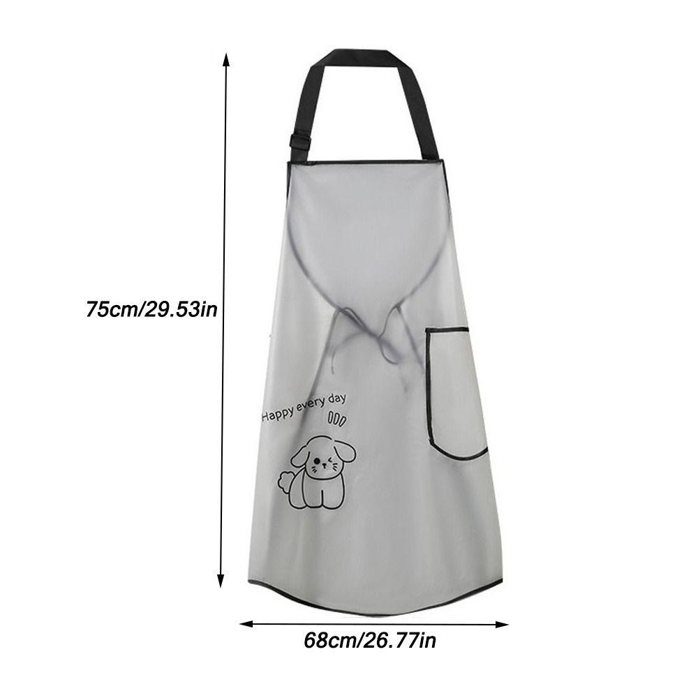 Sleeveless Waterproof TPU Apron Dirt-Proof Work Aprons Cartoon Cleaning Aprons  Home Use