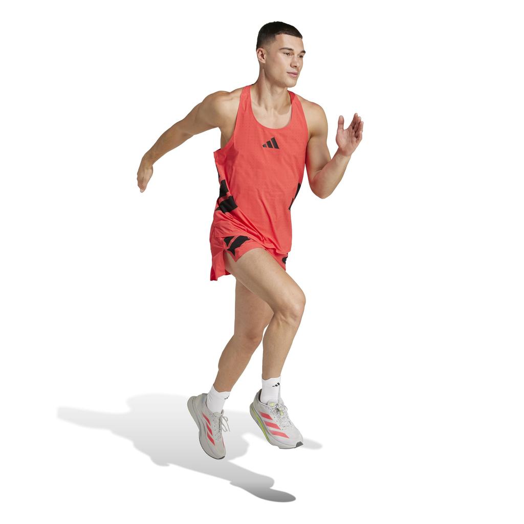 Adidas Running Tank Top Adizero Road to Records Singlet KUK30 Red Men's Semi-Silent (JD7314)