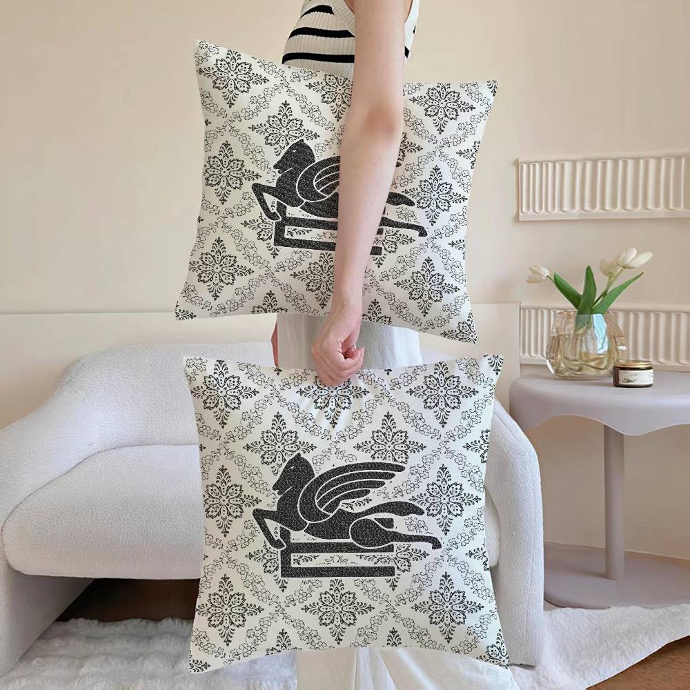 

Fashion Cool E-etroS Pillow Case Sofa and Living Room Decorative Cushion Covers Dust-proof and Mite-proof Invisible Zipper 12x12Inch