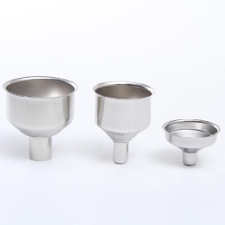 Pack of 2 Small Stainless Steel Funnel Small Design Camping Funnel Suitable for Transferring Oils Juices and Powders