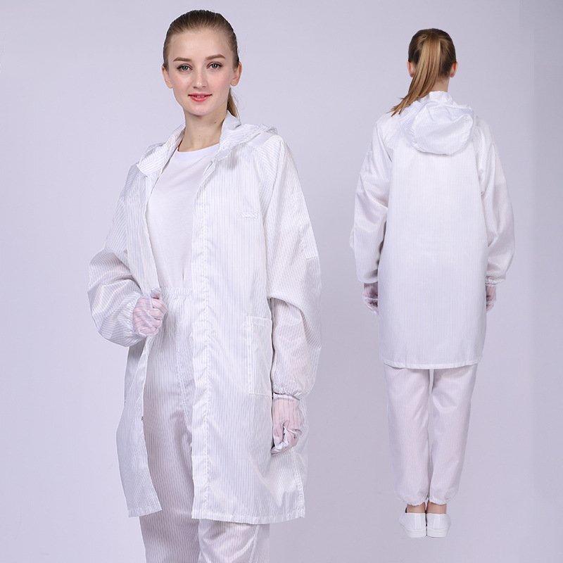 DAXTE Dust-Free Cleanroom Hooded Work Jacket