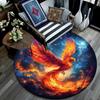 Phoenix Rising Round Area Rug,Carpet Rug for Living Room Bedroom Sofa Playroom Decor,Non-slip Floor Mat