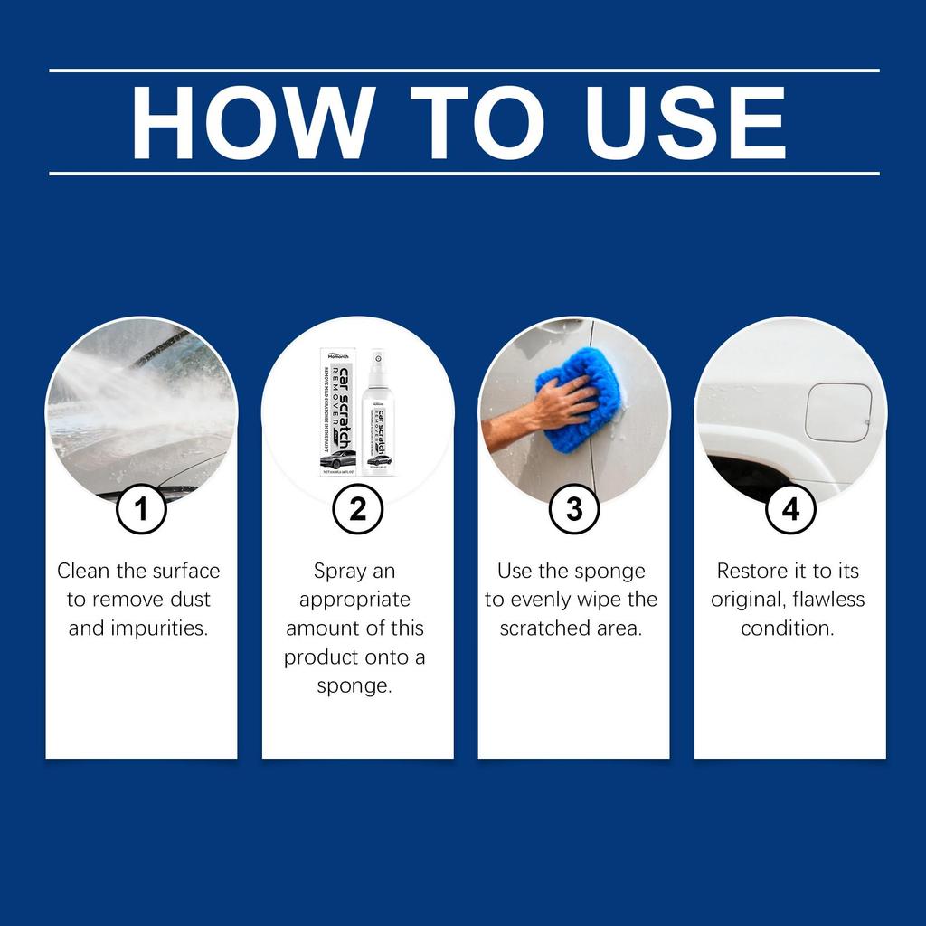 Homonth Red Car Light Scratch Care Spray 100ml Scratch Removal, Polishing and Renovation, Paint Care, Suitable for Car Paint