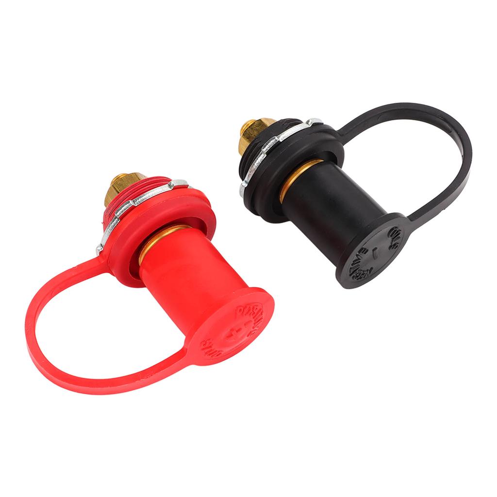 1 Pair 3 8 Inch Stud Black Red Car Battery Charger Post Brass Remote Battery Terminal for Trucks Boats ATVs
