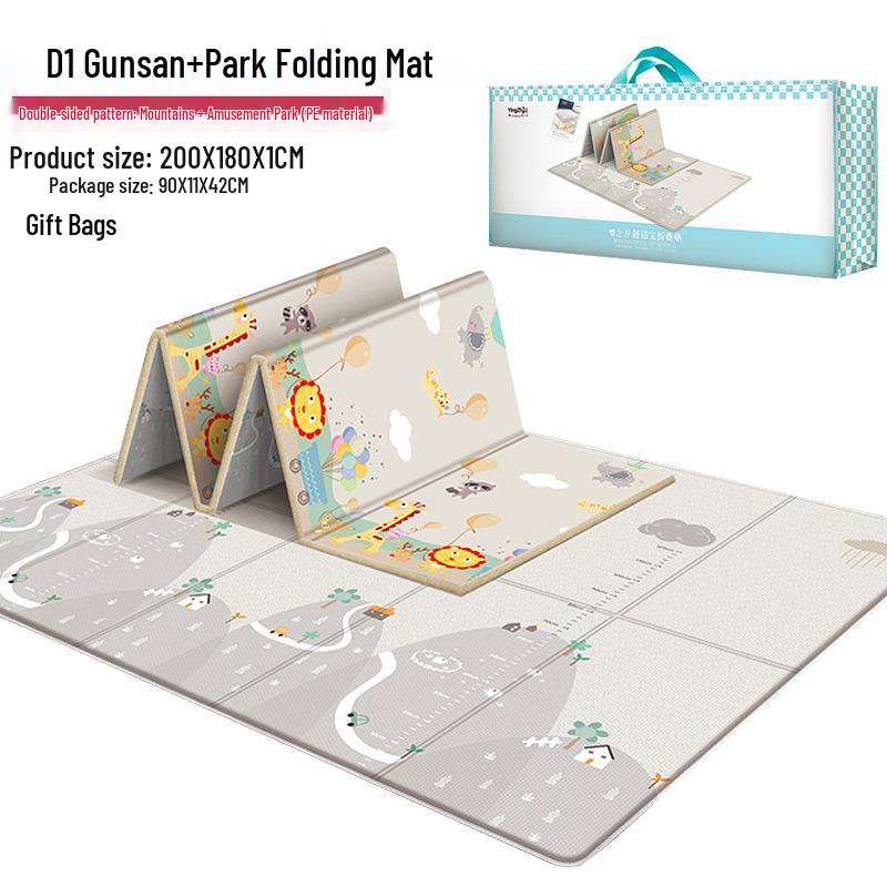 Huaying Foldable Double-Sided Kids' Non-Slip Waterproof Crawling Mat with Free Shipping