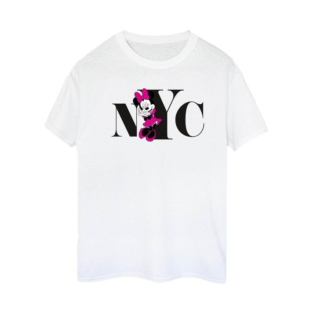 Disney Womens/Ladies Minnie Mouse NYC Cotton Boyfriend T-Shirt