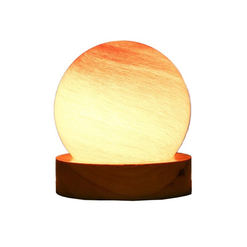 Luminous Glass Sphere 80MM LED Night Light USB Plug In Mini Planet Table Lamp Crystal Ball Girls