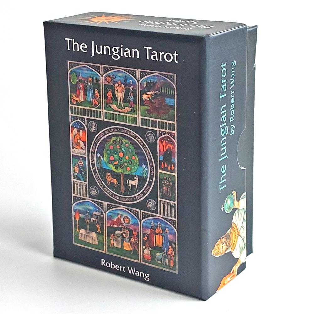 The Jungian Tarot Deck in Rigid Box, 78 Double-embossed Cards for Active Imagination, Jung Archetypes, Psychology 10.5*7.5cm