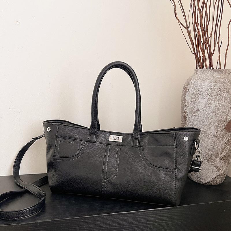 Large-capacity Tote Bag Women's Autumn and Winter New Niche High-end Portable Commuter Bag Single Shoulder Messenger Bag