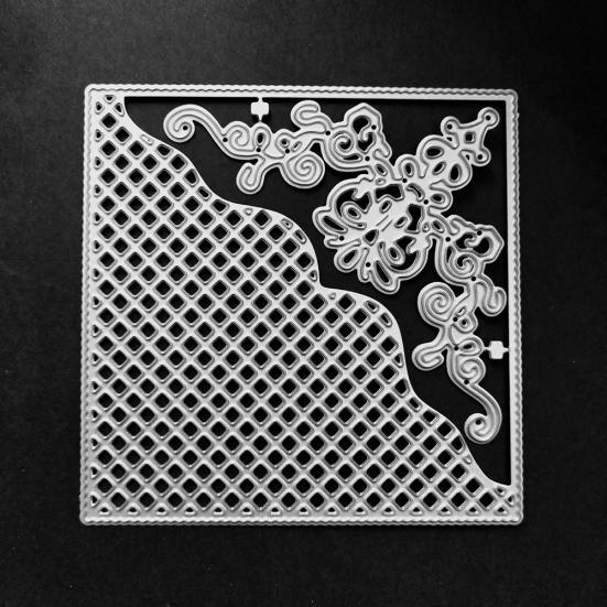 Rámeček pozadí mřížky Kovové vyřezávací raznice DIY Scrapbooking Cards Album Stencil