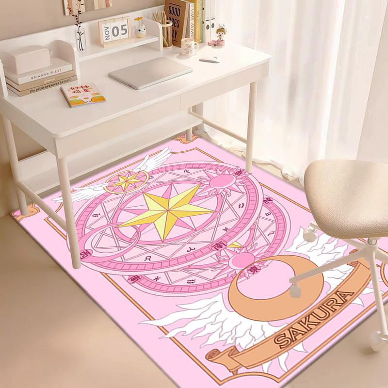 Cute Cartoon Theme Sailor Moon Tsukino Usagi Cartoon Rug Multifunctional Household Anti-slip Decorative Door Mat, Outdoor Floor Mat, and Carpet Y7