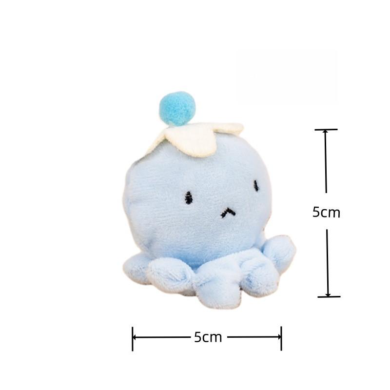 5cm 1pcs Cartoon Plush Octopus Pendant Doll Bag Women's Bag Fashion Pendant Cute Octopus Keychain Plush Doll Pendant Keychain