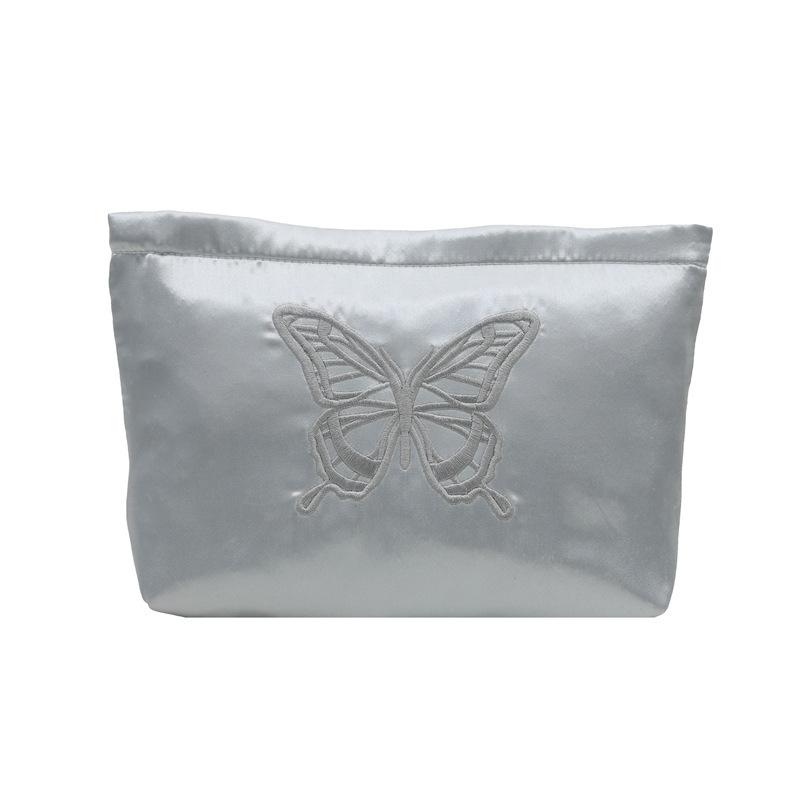 Butterfly Cosmetic Bag Large Capacity Skin Care Products Jacquard Storage Bag Going Out Portable Wash Bag Travel Liner Bag