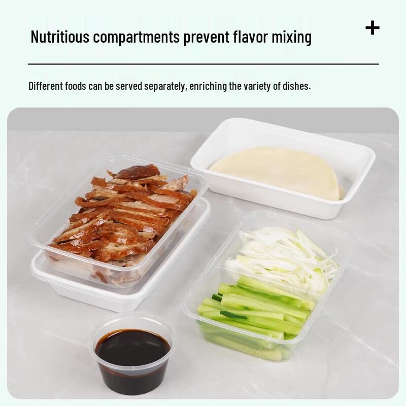 Yipan 1250ml Disposable 4-Compartment Lunch Box