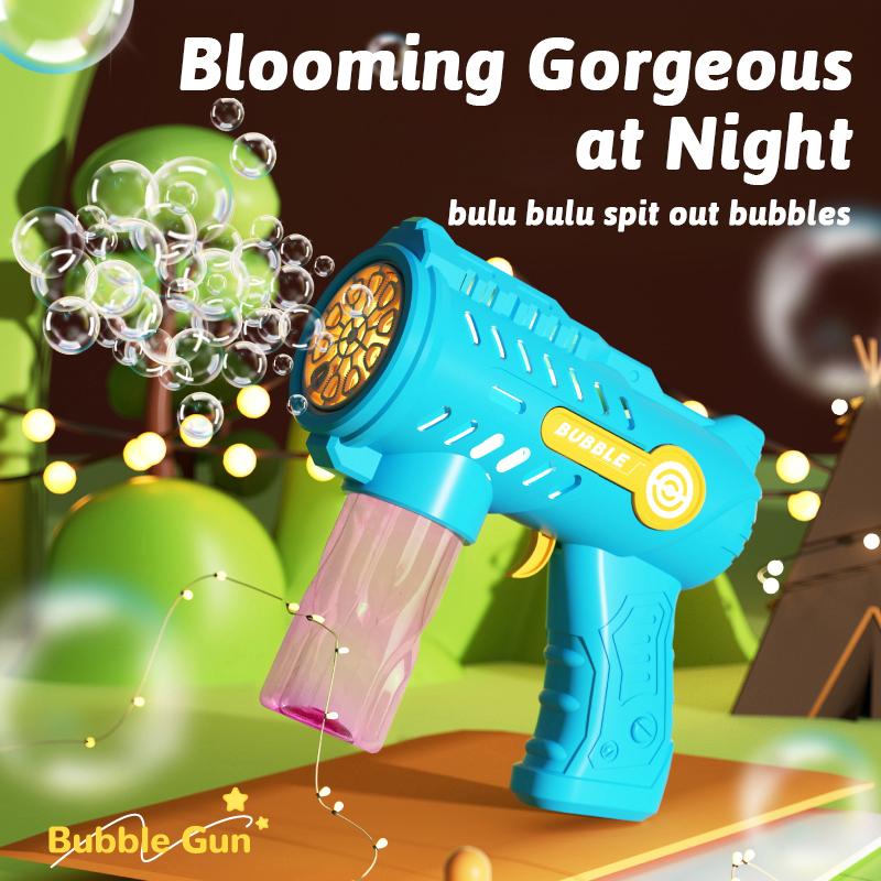 Bubble Children's Toy Small Steel Cannon Fully Automatic Bubble Blowing Outdoor Bubble Gun Without Battery Bubble Water