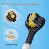 Individually Packed Adult Three-Sided Soft Bristle Toothbrush with Spiral Interdental Cleaners