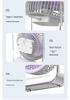 USB Rechargeable Circulating Fan with Light for Home, Office, Dorm, and Outdoor Camping