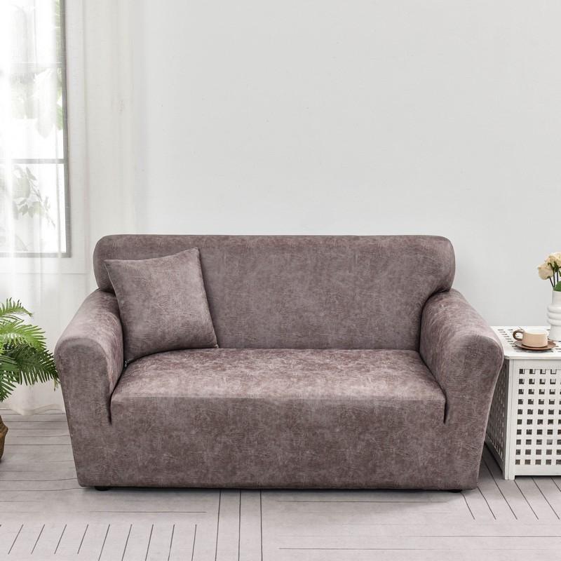 1pc PU Leather Sofa Slipcover Solid Color Durable Sofa Couch Cover Furniture Protector for Bedroom Office Living Room Home Decor