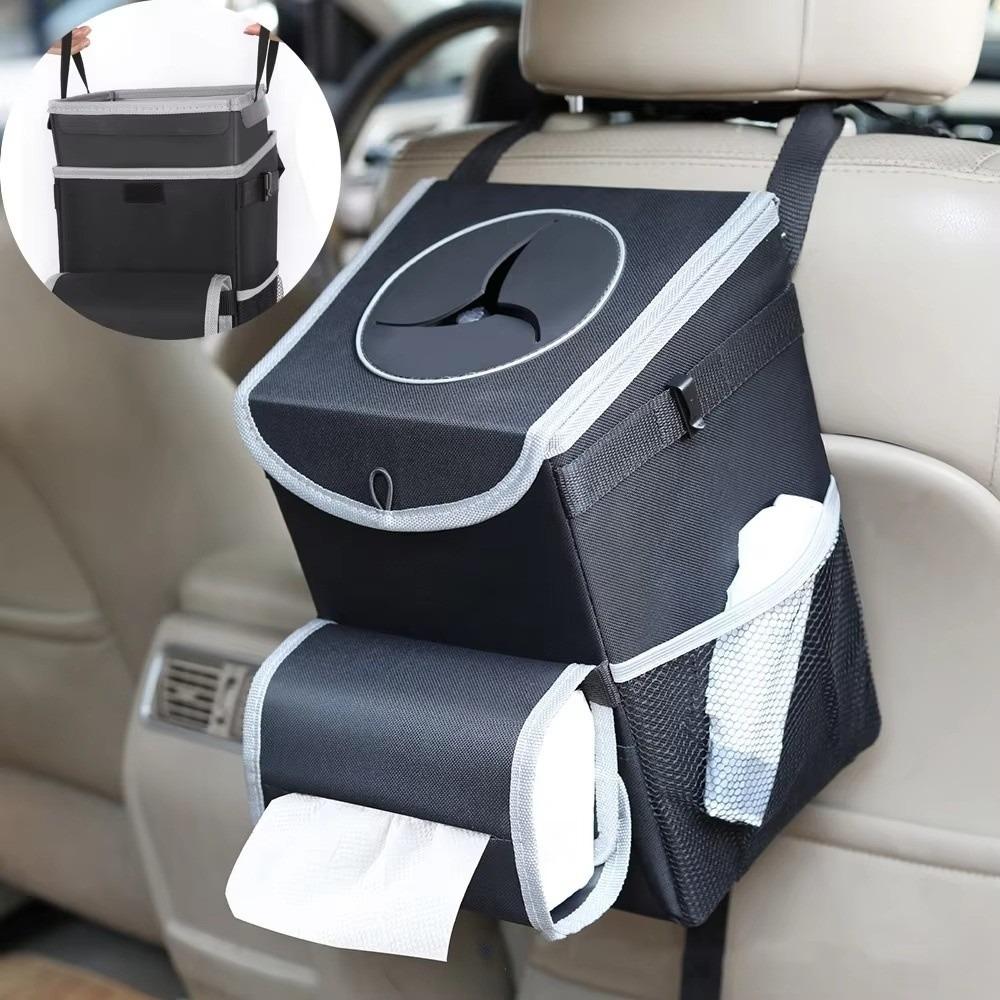 Leakproof Car Garbage Can Foldable Vehicle Waste Management Car Interior Accessories