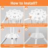 10 Rods Noodle Drying Stand Foldable Pasta Dryer Rack Fast Set-Up Noodle Hanging Rack for Hand Spaghetti Ramen Kitchen Gadget