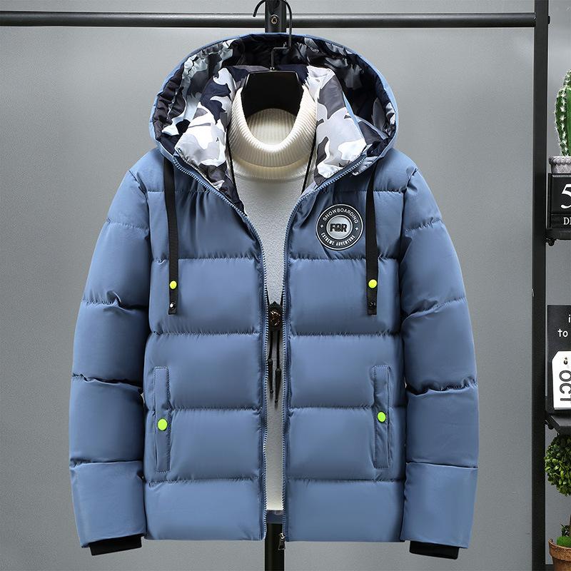 Съемная куртка с капюшоном, устойчивая к холоду, мужская зимняя хлопковая куртка, утолщенная, теплая, легкая, повседневная, свободная, удобная, хлопковая куртка L