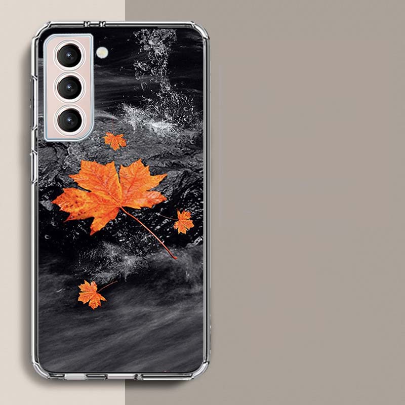 Autumn Leaves, Red Maple Leaves Phone Case For Galaxy A14 A24 A34 A54 Samsung A02S A12 A22 A32 A42 A52 A72 A13 A33 A53 5G A03 A0