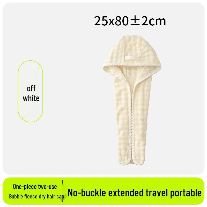 2026 Bubble Fleece Hair Wrap: Quick-Dry, Strong Absorption, Wide-Tail Design for Women
