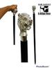 Sterling Silver Walking Wooden Stick Lion Head Handle Vintage Look Best Gift
