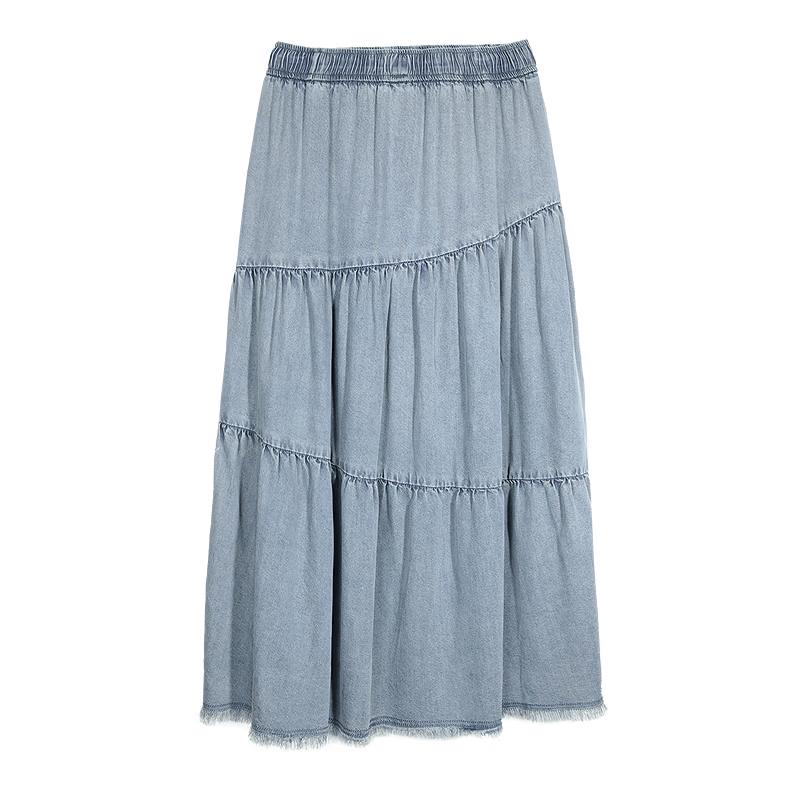 

BETU Women s Lyocell Tiered A-line Skirt S