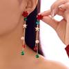Christmas Tree Snowman Bow Bell Boots Dangle Earrings For Women Cute Snowflake Tassel Earring New Year Party Jewelry Xmas Gifts