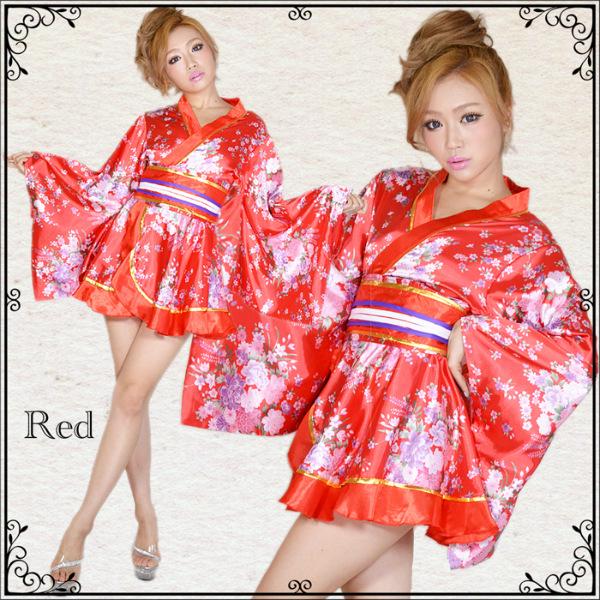 Women's Traditional Japanese Yukata Kimono Anime Stage Costume Set