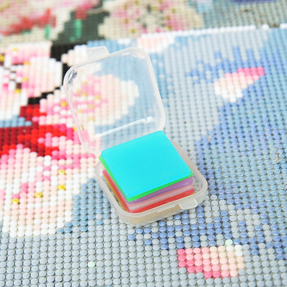 4 Boxes 2.5cm Silicone Resin DIY Crafts Drilling Mud Dotting Glue Painting Wax Diamond Painting Clay Diamond Art Glue Mud