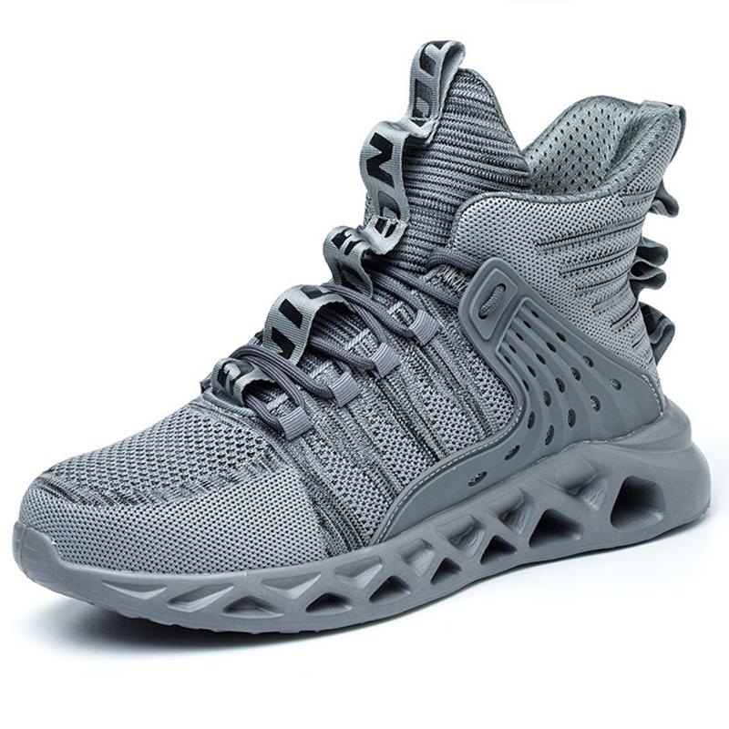 Lightweight Work Safety Boots Men Sport Safety Shoes Breathable Anti-Puncture Protective Work Shoes Men Steel Toe Work Sneakers