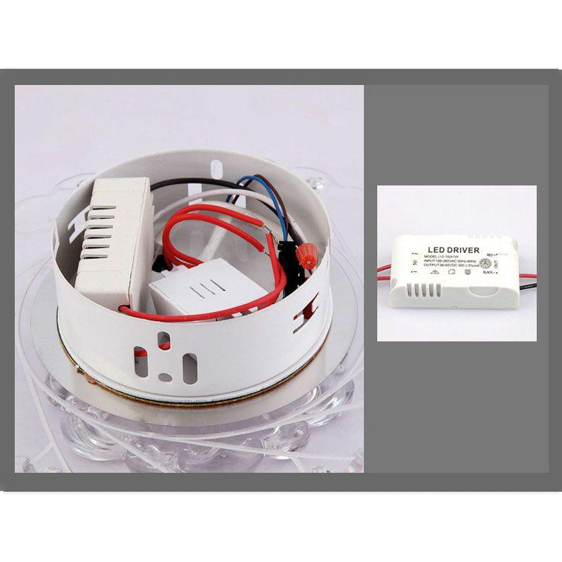 Moderne Krystall LED Sparelys Sterkt Taklys Lampe Armatur Lysekrone 3w