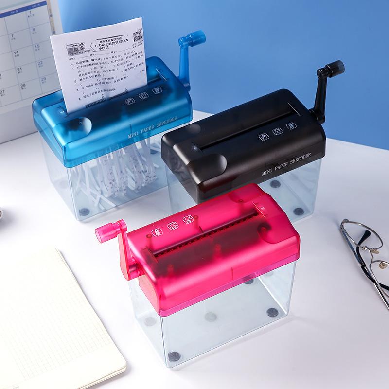 Manual Shredder, Office Mini Manual Small Paper Shredding Tool, Hand-crank Shredder, A4 Paper Shredder