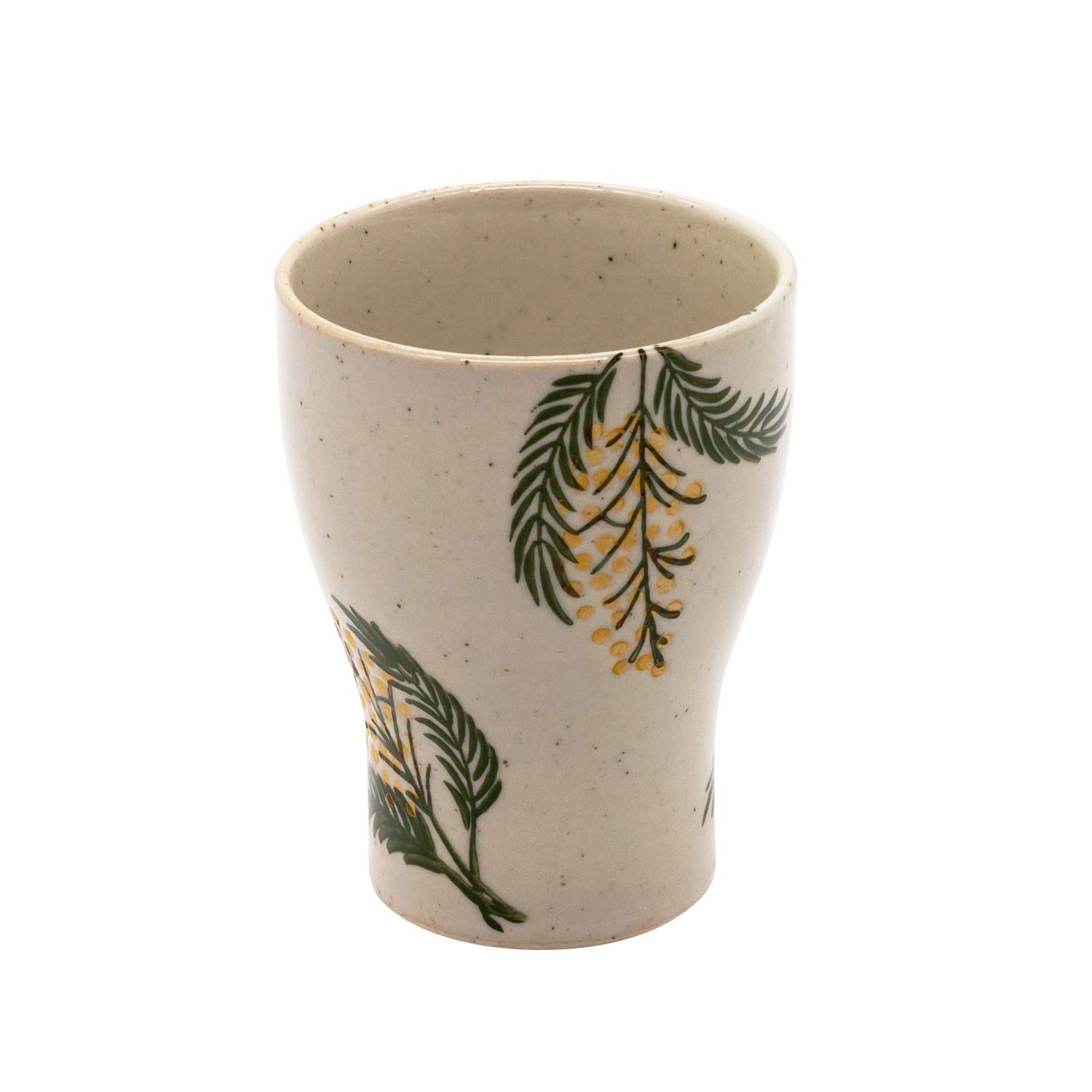 

24to3 Nishitomi Ceramics (Nishitomi) Hasami Ware, Isayama Seito, Large Teacup, Mimosa, Made in Japan, 478090