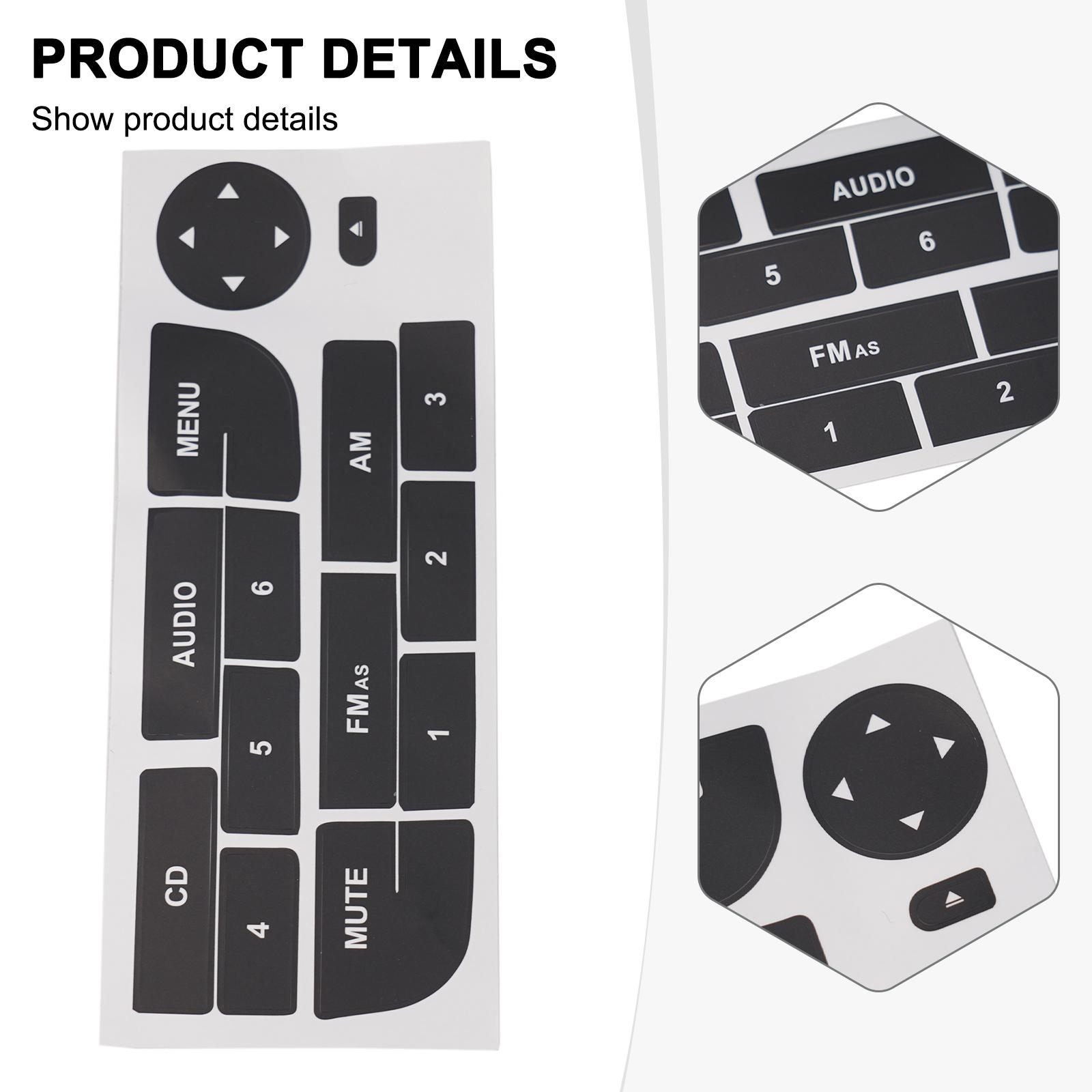 For Fiat Grand Punto Front Radio CD Button Decal Replacement Stickers for Dashboard Interface Symbol Restoration China Mainland