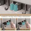 Stainless Steel No-Drill Mop & Broom Wall Mount Hanger