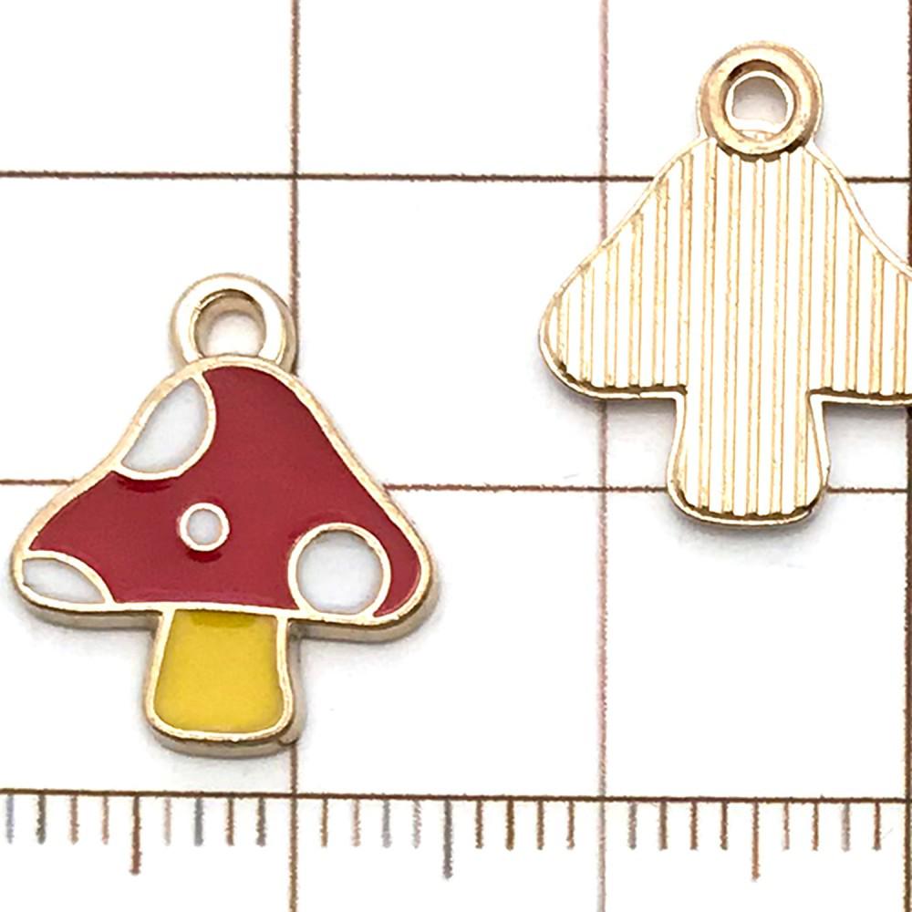20 Colorful Cartoon House & Mushroom Enamel Alloy Charms for DIY Jewelry