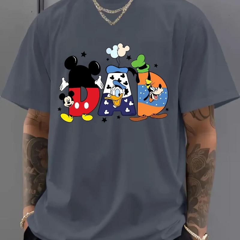 Men s Casual Fashion Creations Letter Print T-shirt S