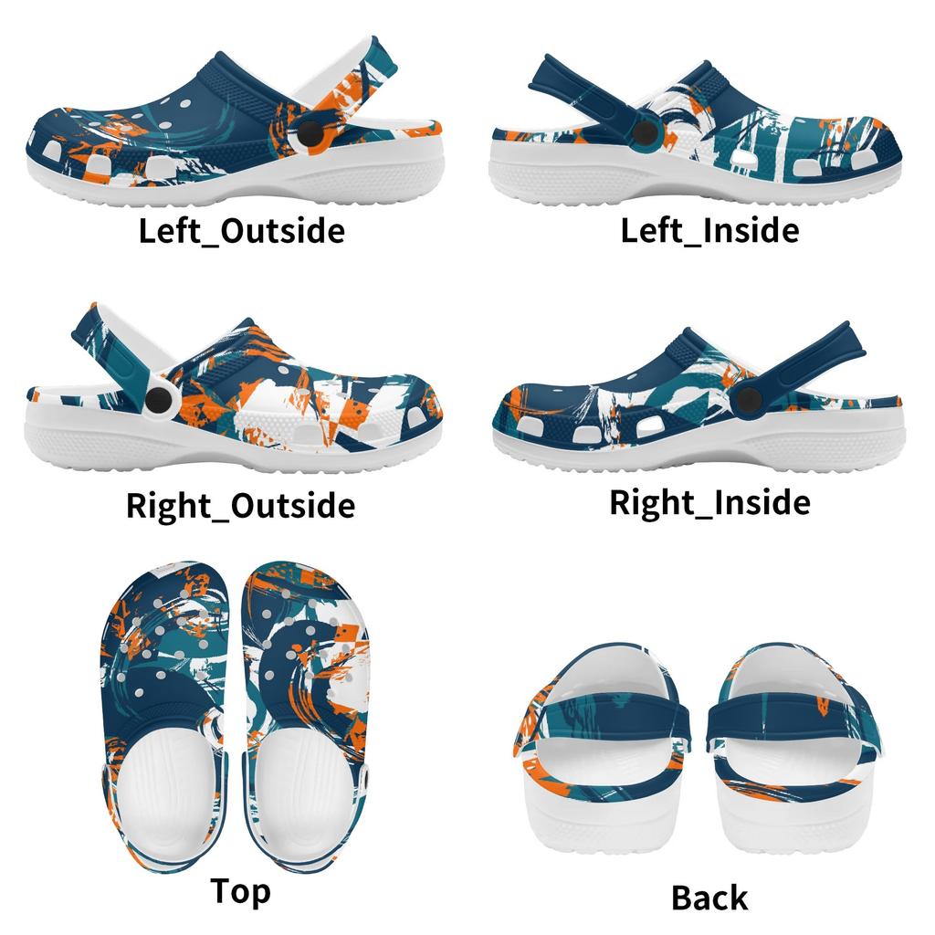 Printed EVA Garden Clogs Unisex Lightweight Breathable Slip On Shoes Beach Pool Bathroom Home Casual Wear Indoor Outdoor Wear