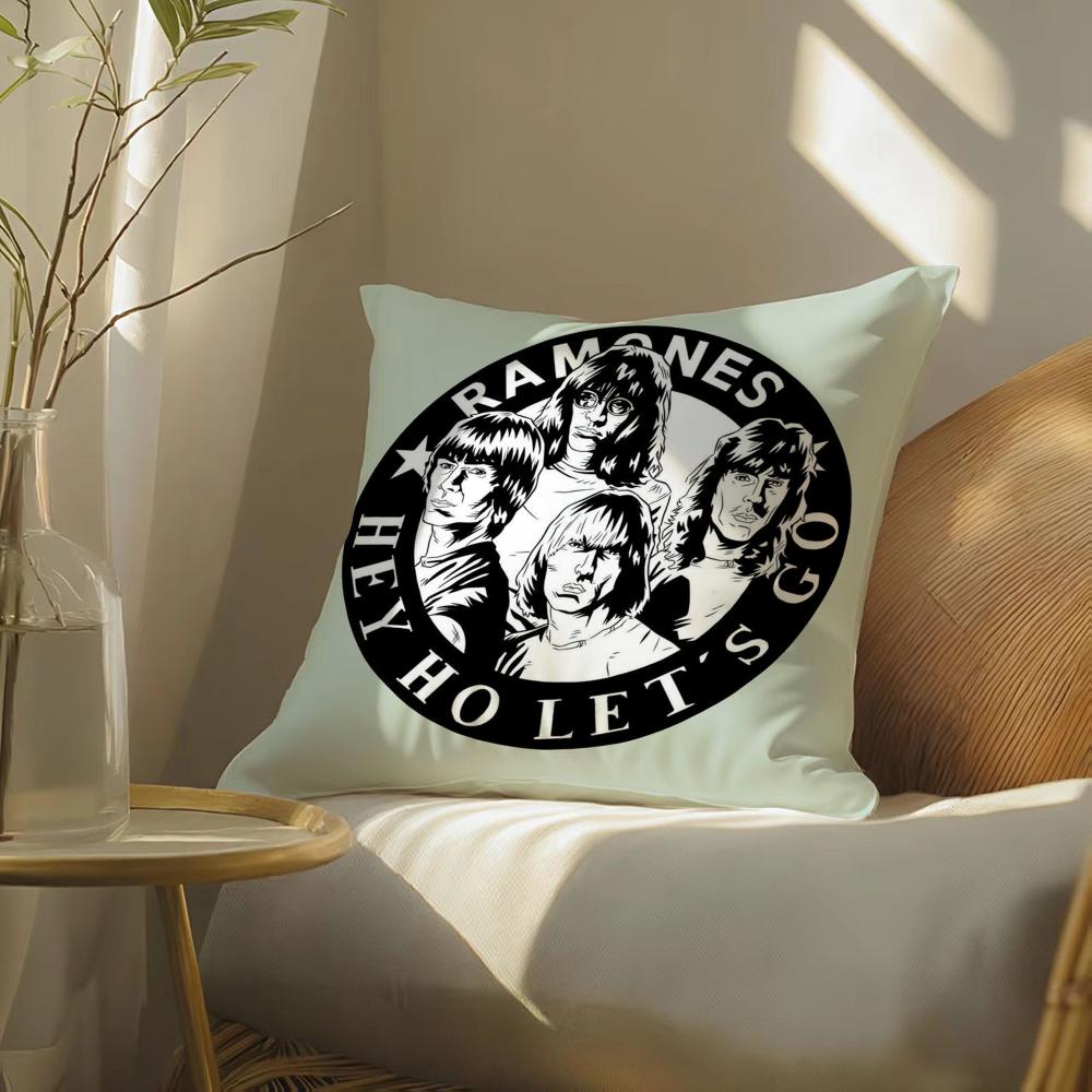 Rock RRamones Pillow Case Pattern Printed Pillowcase for Living Room Sofa Cushion Cover Bedroom Decor
