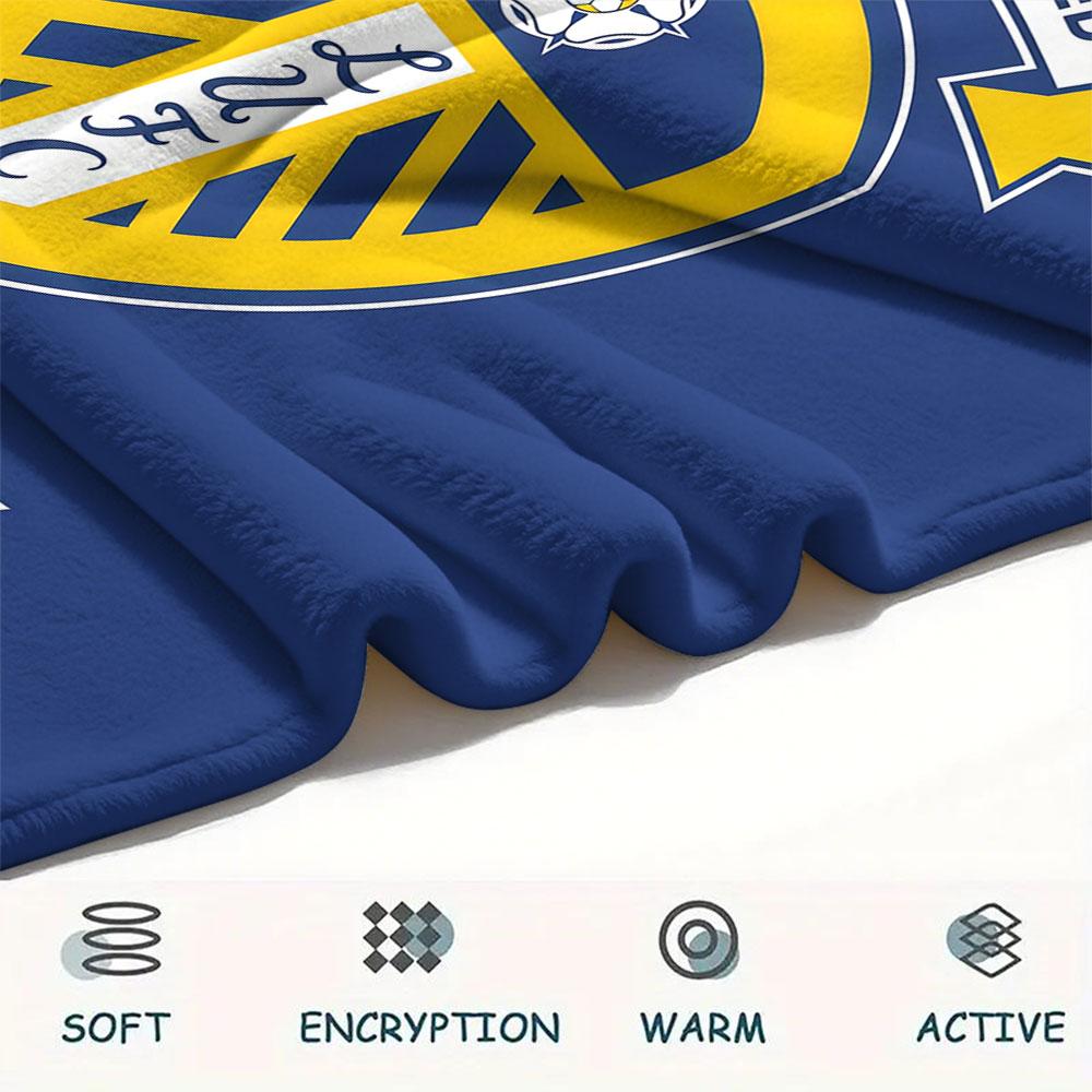 1PC Leeds United Patterned Flannel Blanket Suitable For All Seasons for Home Decor Warmth and Comfort Gifts Holiday Present