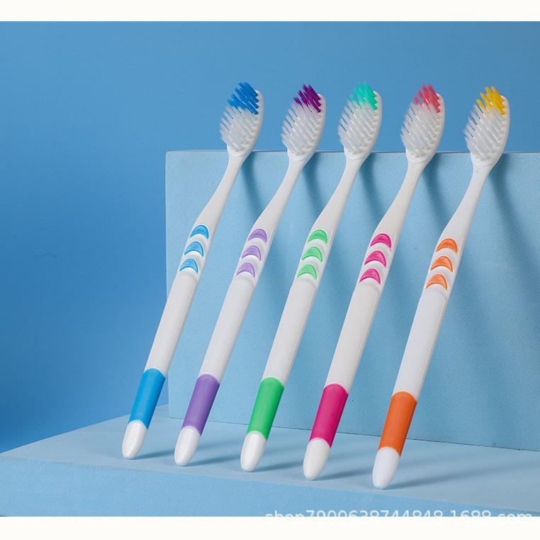 Little Moon Bamboo Charcoal Toothbrush Set - Soft Bristles, Adult Size, 5 White Brushes Per Pack, Available In 5 or 10 Packs