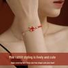 2023 Year of the Rabbit Zodiac Red Rope Bracelet – Women's Lucky Charm and Christmas Gift