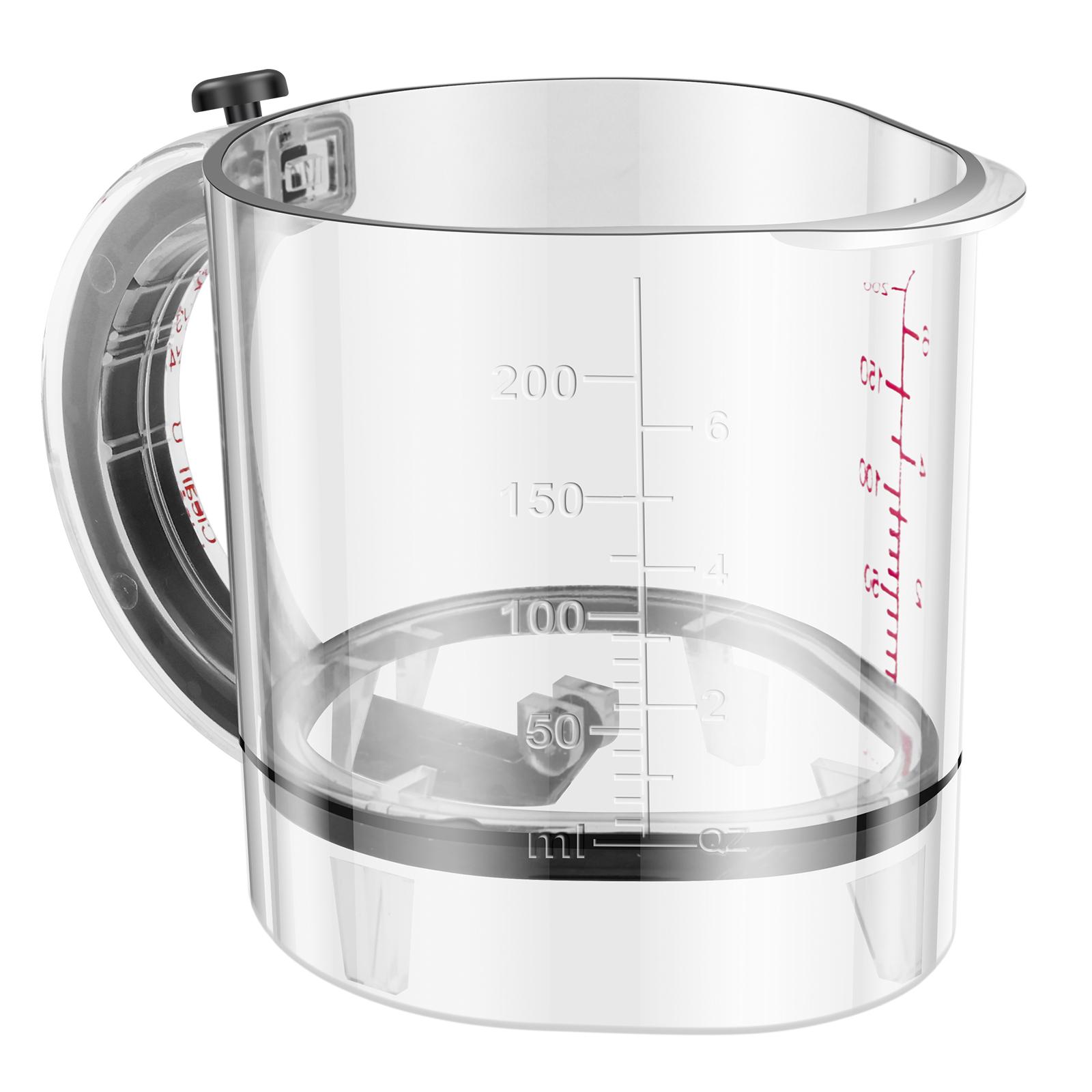 4in1 Adjustable Measuring Cup Multifunction Measuring Cup with Scratch Type Sealed Base Measurings Cube Cups for Cooking Kitchen