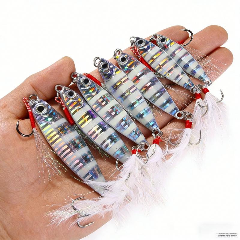 10-60gLure Slow Jigging Luminous Iron Plate Fake Bait Set Long Casting Bionic Fish Bait for Bass and Pike Full Swim Layer All Ki