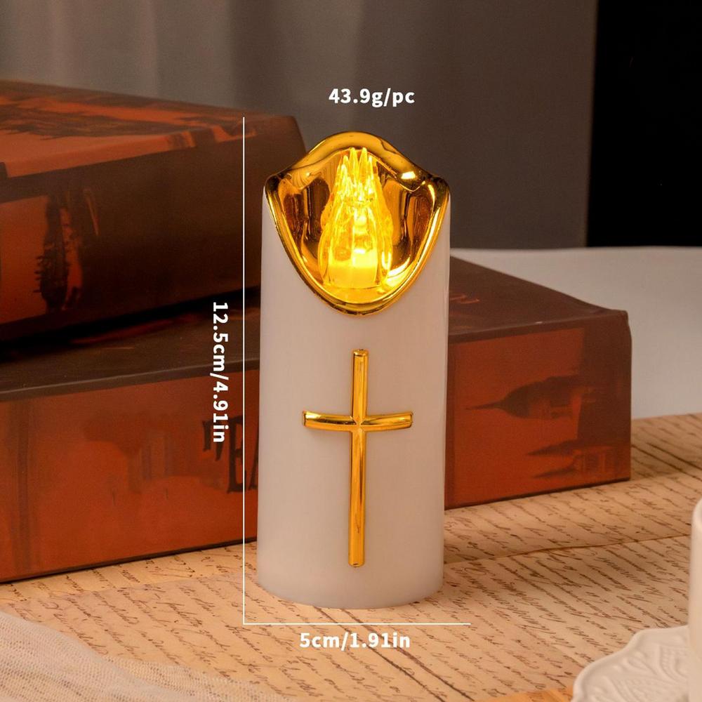 Electric Candles Battery Operated Creative Portable Realistic Flame Candles Decor Waterproof Battery Operated Candle with Lamps