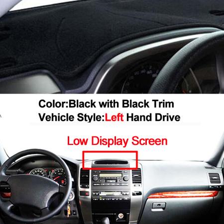 

2 Layers Car Auto Inner Dashboard Cover Dashmat Pad Carpet Dash Mat For Toyota Land Cruiser Prado J120 2003 - 2008 2009 LHD RHD золотой