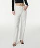 Woman Women'S Linear Straight Denim Pants [Cream]
